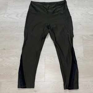 Olive green capri workout leggings